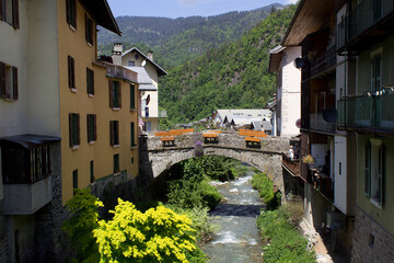 Fototapeta premium Beaufort village historical center view Savoie region France