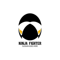 ninja fighter logo design 