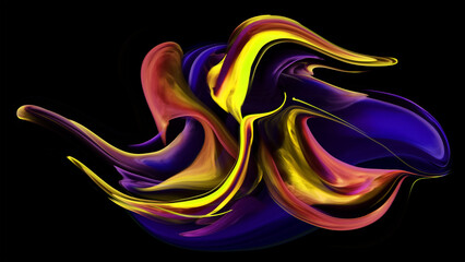 Obraz premium Color abstract illustration made of purple colored oil paint on background, Luxury abstract for a mobile screen concept, phone desktop and wallpaper, background, background 3d render,
