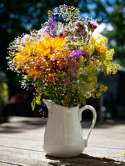 bouquet of flowers in vase