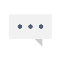 Comment semi flat color vector object. Full sized item on white. Internet conversation. Receive feedback. Sending message simple cartoon style illustration for web graphic design and animation