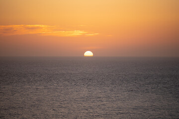 Coucher de soleil au dessus de la Manche occidentale