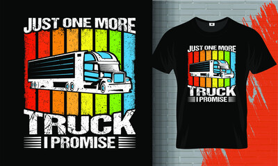 Trucker, Truck Driver T- Shirt Vector Design Template