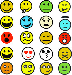 vector emojis for social media