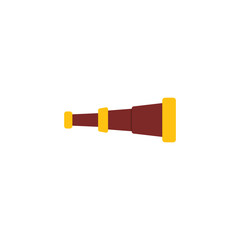 Pirate spyglass on a white background, vector flat illustration.