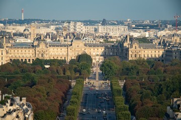 Close-up view of the Champs Elysees in Paris France