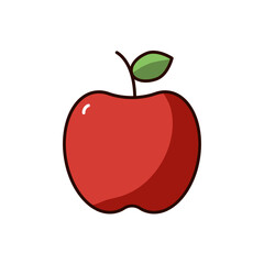 red apple  icon illustration