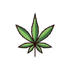 hemp cannabis icon illustration
