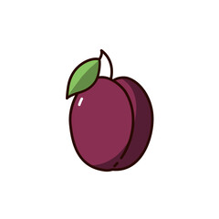 plum prune icon illustration