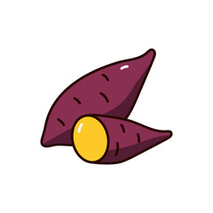 sweet potato icon illustration
