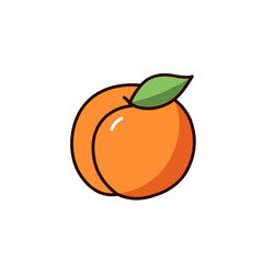 peach icon illustration