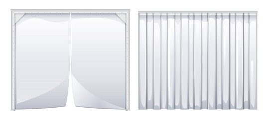 Polyethylene flexible curtain for shop or warehouses