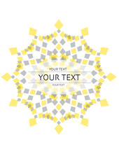 Logo circulaire avec motifs géométriques