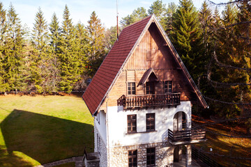 Old house in the forest.