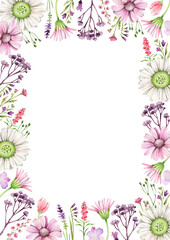 frame with flowers