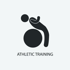 Athletic_training vector icon illustration sign