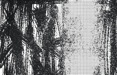 Dark Messy Dust Overlay Distress Background. Easy To Create Abstract Dotted, Scratched, Vintage Effect With Noise And Grain