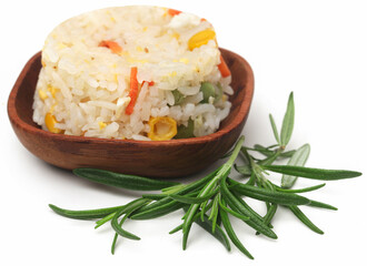 Fried rice with rosemary