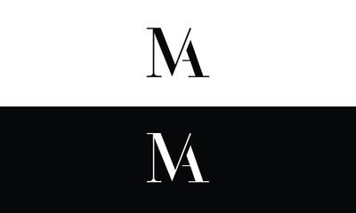 Fototapeta ma or am monogram logo design template obraz