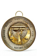 Antique Barometer set against a white background.