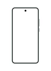Smartphone mockup frameless blank screen frameless design. Smartphone icon on white background vector illustration. Flat Icon Mobile Phone, Handphone.