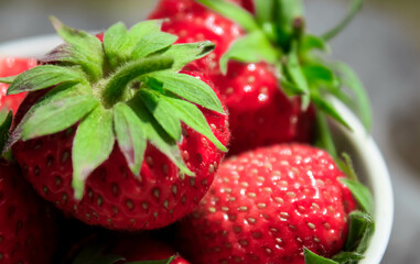 strawberries in a bowl