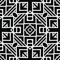 Abstract background with black and white pattern. Unique geometric vector swatch. Perfect for site backdrop, wrapping paper, wallpaper, textile and surface design. 