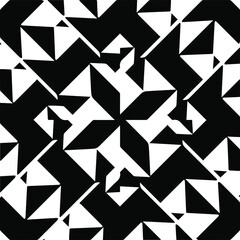 Abstract background with black and white pattern. Unique geometric vector swatch. Perfect for site backdrop, wrapping paper, wallpaper, textile and surface design. 