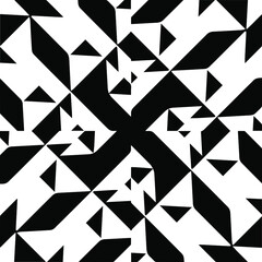 Abstract background with black and white pattern. Unique geometric vector swatch. Perfect for site backdrop, wrapping paper, wallpaper, textile and surface design. 