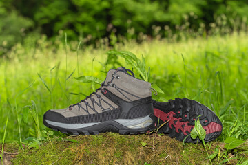 Modern waterproof mountain hiking boots