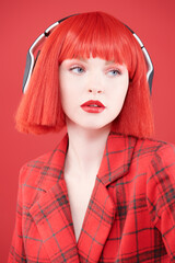 gorgeous girl with earphones