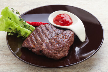 Grilled machete skirt beef steak