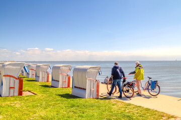 Uferpromenade Südstrand, Wilhelmshaven, Deutschland 