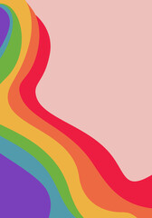 Abstract vector background. Pride month. Rainbow. Banner, poster