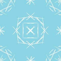 seamless pattern on blue background, snowflakes, winter, holiday, christmas, gifts, paper,