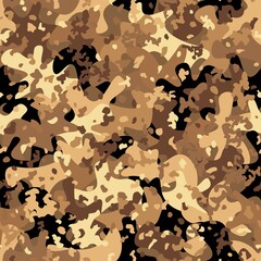 Desert Seamless Camo Graphic Print. Autumn Camouflage Seamless Pattern © Andrew