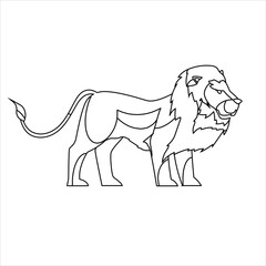 Lion coloring page , animal coloring page 
