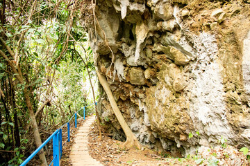 A beautiful panoramic view of Vang Vieng city in Laos.