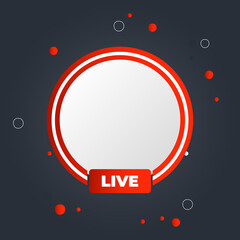New Social media icon avatar LIVE video streaming. Element for social network, web, mobile, ui, app Vector EPS 10.