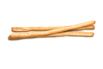 Bread sticks isolated on white background.