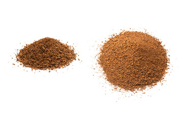 Instant coffee isolated on white background.