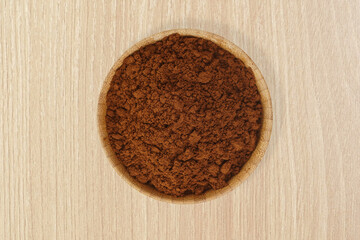 coffee beans and ground coffee beans
