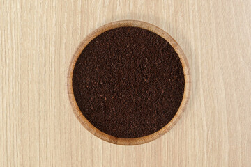 coffee beans and ground coffee beans
