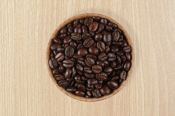 coffee beans and ground coffee beans
