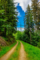 Obraz premium Wanderung rund um die Talsperre Leibis-Lichte bei Oberweißbach - Thüringen - Deutschland