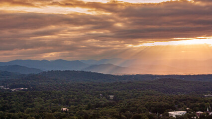Obraz premium sunset in the mountains