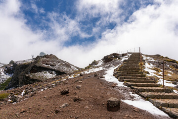 Stairway to Pico do Arieiro Observatory