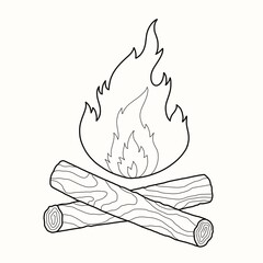 illustration of a burning match