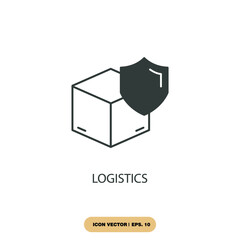 logistics icons  symbol vector elements for infographic web
