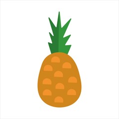 pineapple fruit vector illustration flat style